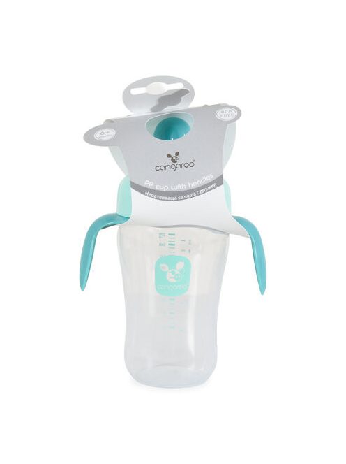 CUP csőrös itatópohár kiömlés mentes 270ml KÉK