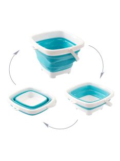   MOCHTOYS homokozó szett: összecsukható vödör, lapát, gereblye KÉK