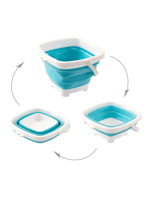 MOCHTOYS homokozó szett: összecsukható vödör, lapát, gereblye KÉK