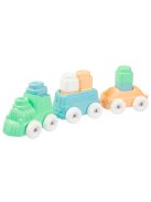 MOCHTOYS Play&Squish puha vonat és kocka szett 12db  PASZTELL