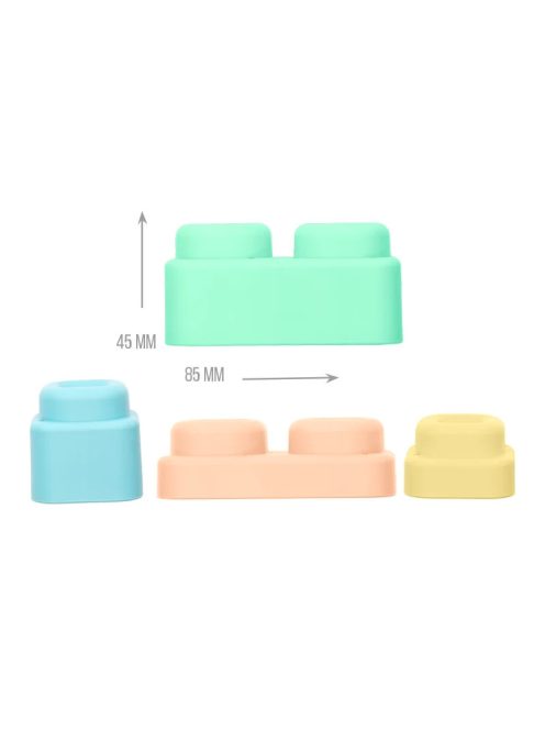 MOCHTOYS Play&Squish puha vonat és kocka szett 12db  PASZTELL