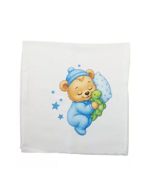 Textil tetra pelenka 70x70 cm KÉK MACI