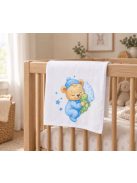 Textil tetra pelenka 70x70 cm KÉK MACI