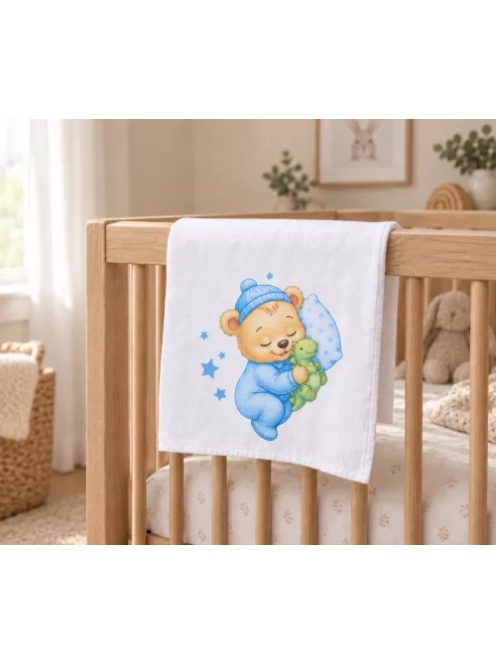 Textil tetra pelenka 70x70 cm KÉK MACI