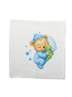 Textil tetra kifogó 140x140 cm KÉK MACI