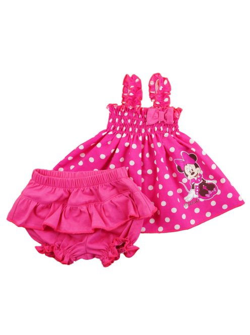 2 részes kislány nyári szett rövidnadrággal, tunikával Minnie egér mintával
