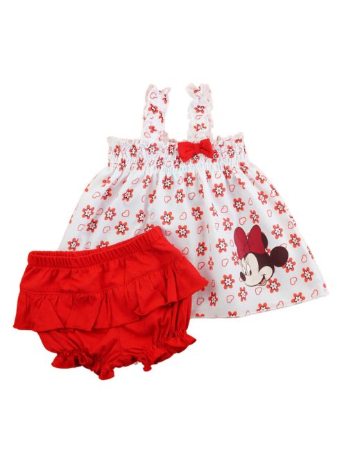 2 részes kislány nyári szett rövidnadrággal, tunikával Minnie egér mintával