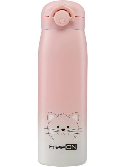 FreeON thermo kulacs 480ml- Pink cica