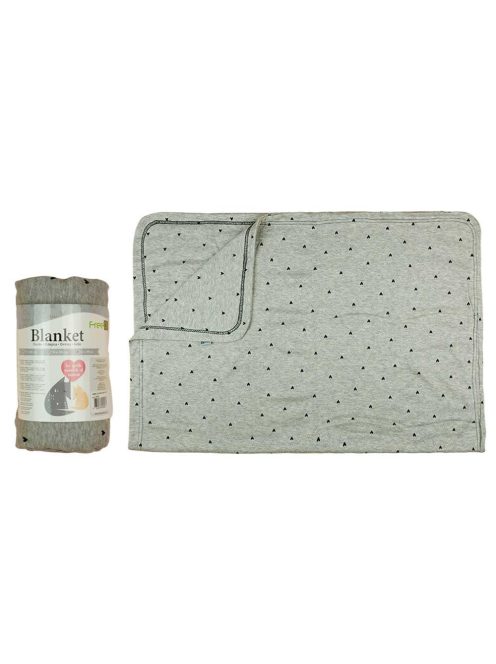 Bubaba pamut babatakaró 65x90 cm - Heart grey