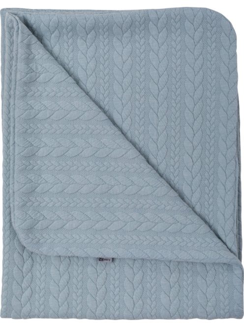 Bubaba kötött hatású takaró 70x90 cm- Light blue