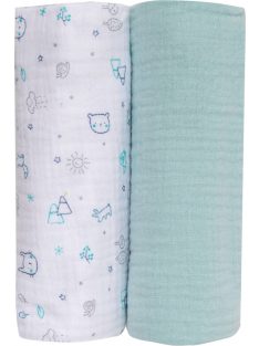 Bubaba muslin pelenka 70x70 cm (2 db)- Menta
