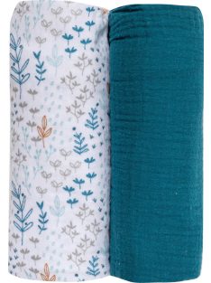 Bubaba muslin pelenka 70x70 cm (2 db)- Türkiz