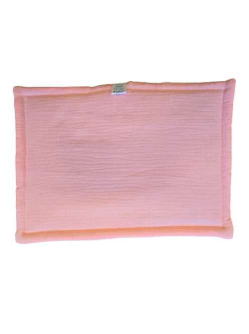 KOKO muszlin Baba ágynemű szett,  takaró 75x100  és párna pink/fehér