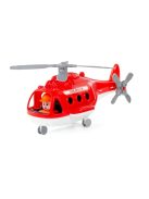 POLESIE műanyag ALPHA tűzoltó helikopter PIROS