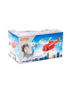 POLESIE műanyag ALPHA tűzoltó helikopter PIROS