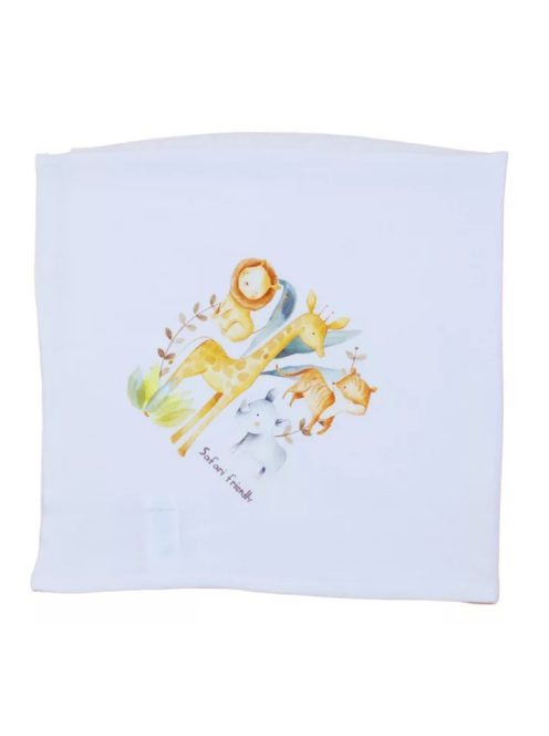 Tetra pelenka 70x70cm fehér szafaris 