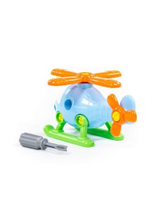 POLESIE műanyag szerelhető HELIKOPTER KICSI 17cm KÉK