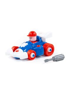   POLESIE műanyag szerelhető FORMA-1 AUTÓ csavarhúzóval KÉK