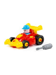   POLESIE műanyag szerelhető FORMA-1 AUTÓ csavarhúzóval PIROS