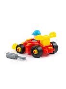 POLESIE műanyag szerelhető FORMA-1 AUTÓ csavarhúzóval PIROS