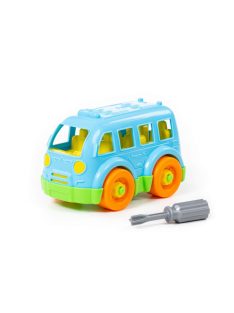 POLESIE műanyag szerelhető BUSZ csavarhúzóval KÉK/ZÖLD