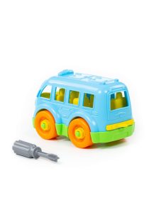 POLESIE műanyag szerelhető BUSZ csavarhúzóval KÉK/ZÖLD