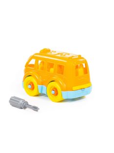   POLESIE műanyag szerelhető BUSZ csavarhúzóval NARANCS/KÉK