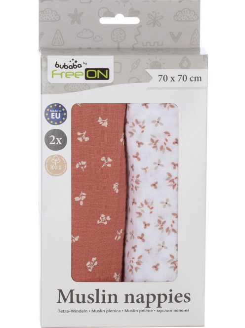 Bubaba muslin pelenka 70x70 cm (2 db)-Red