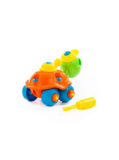 POLESIE műanyag szerelhető TEKNŐS csavarhúzóval NARANCS