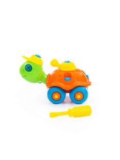 POLESIE műanyag szerelhető TEKNŐS csavarhúzóval PIROS