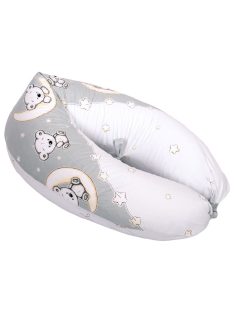   DOMBABY terhességi és szoptatós párna 30x120 cm SZÜRKE CSILLAGOS