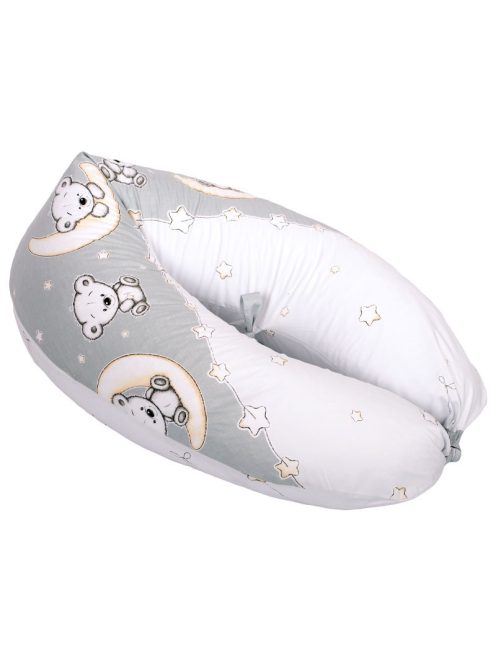 DOMBABY terhességi és szoptatós párna 30x120 cm SZÜRKE CSILLAGOS