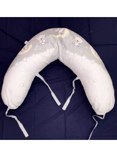   DOMBABY terhességi és szoptatós párna 30x120 cm SZÜRKE CSILLAGOS