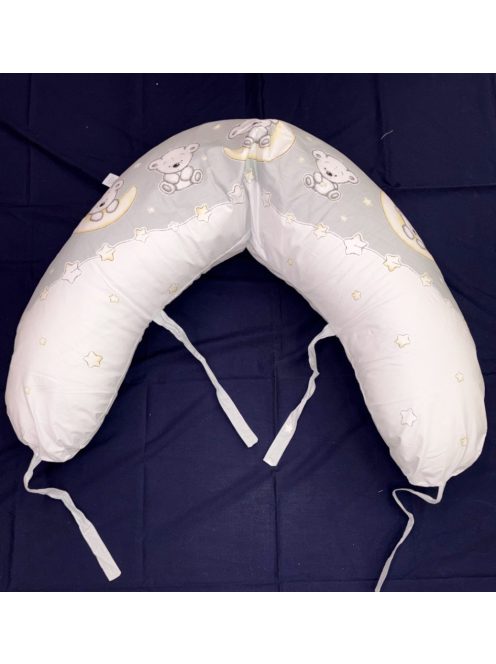 DOMBABY terhességi és szoptatós párna 30x120 cm SZÜRKE CSILLAGOS