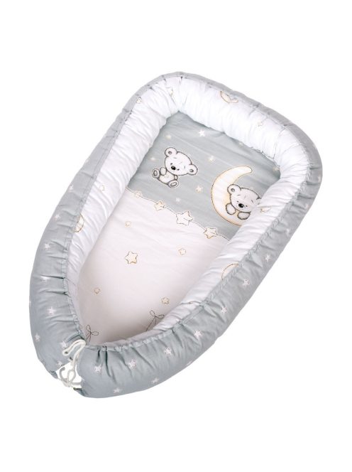 DOMBABY Babafészek  50x75cm  SZÜRKE CSILLAGOS