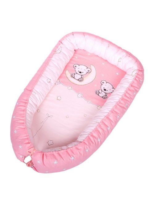 DOMBABY Babafészek  50x75cm PINK CSILLAGOS