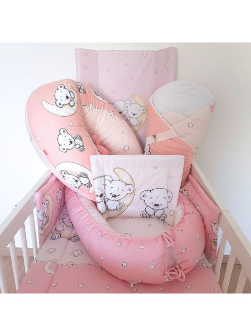 DOMBABY Babafészek  50x75cm PINK CSILLAGOS