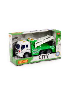   POLESIE műanyag vontatóautó fényekkel, hangokkal FEHÉR/ZÖLD