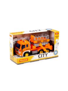 POLESIE műanyag emelőkosaras autó NARANCS