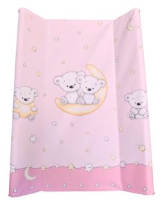 Pelenkázó lap puha vállas P70x50 cm Macis PINK