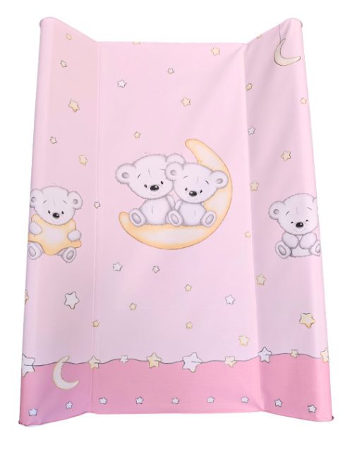 Pelenkázó lap puha vállas P70x50 cm Macis PINK