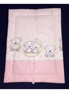   DOMBABY 3 részes ágynemű garnitúra fejvédővel MACIS PINK