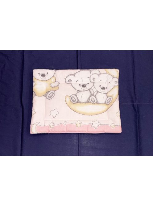 DOMBABY 3 részes ágynemű garnitúra fejvédővel MACIS PINK
