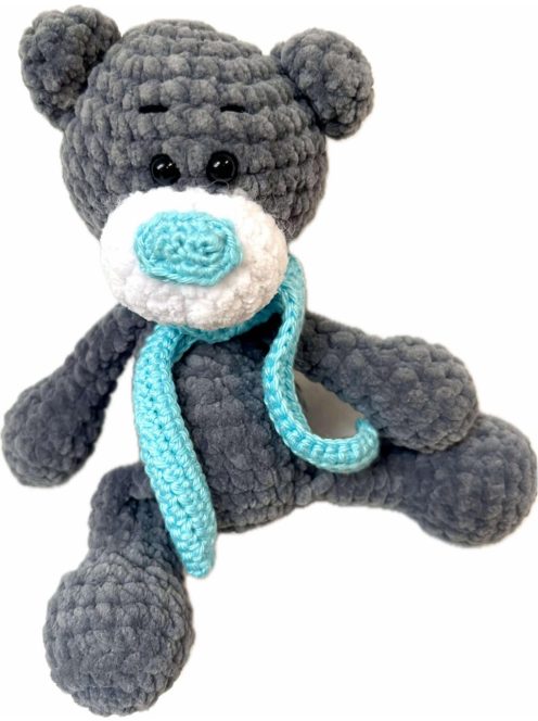 Kézzel Horgolt Zsenili Maci sállal 16 cm  - Amigurumi