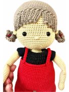Kézzel Horgolt Ölelhető baba levehető ruhával 33 cm  - Amigurumi
