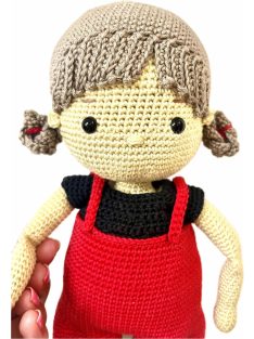   Kézzel Horgolt Ölelhető baba levehető ruhával 33 cm  - Amigurumi