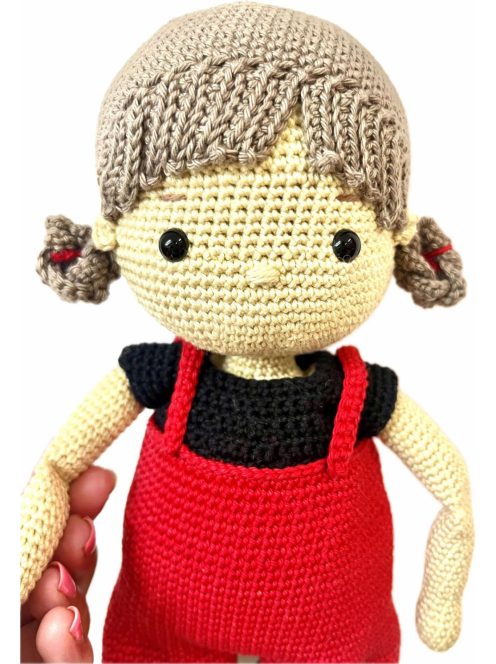 Kézzel Horgolt Ölelhető baba levehető ruhával 33 cm  - Amigurumi