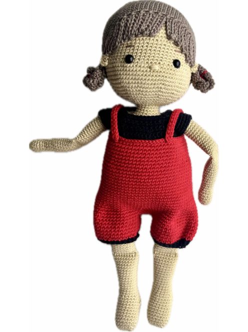 Kézzel Horgolt Ölelhető baba levehető ruhával 33 cm  - Amigurumi