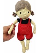 Kézzel Horgolt Ölelhető baba levehető ruhával 33 cm  - Amigurumi