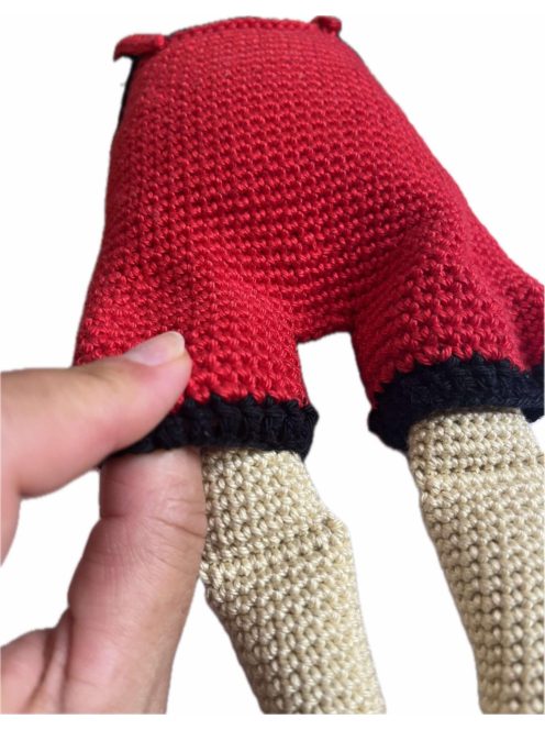Kézzel Horgolt Ölelhető baba levehető ruhával 33 cm  - Amigurumi